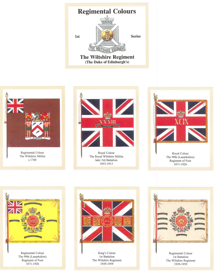 The Wiltshire Regiment (The Duke of Edinburgh's) 1st Series - 'Regimental Colours' Trade Card Set by David Hunter